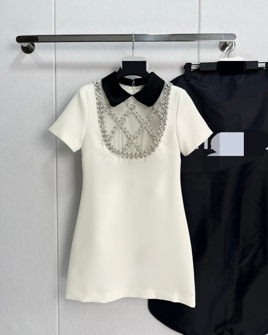 Vestido Bordando Mão Alfaiataria Luxo