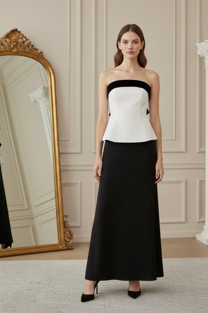 Blusa Sem Alças com Laço - Top Cropped Branco Estilo Chic