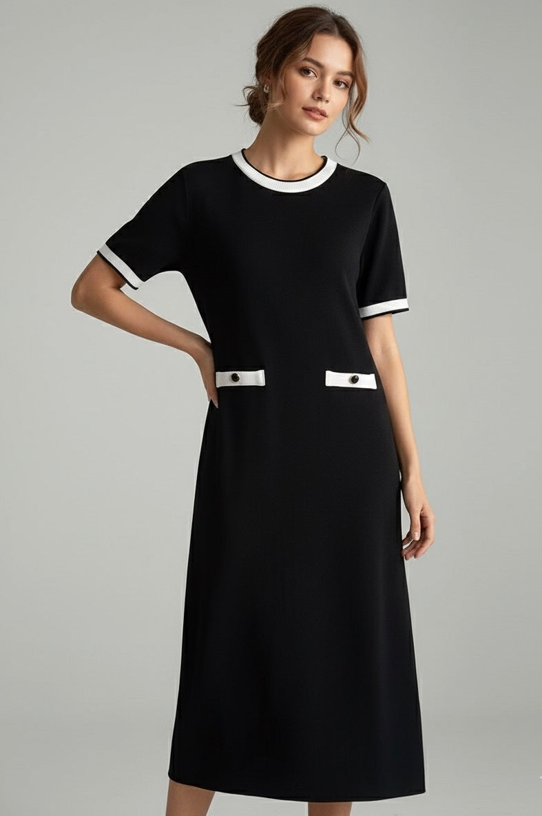 Vestido Tricô Midi Elegante e sofisticado