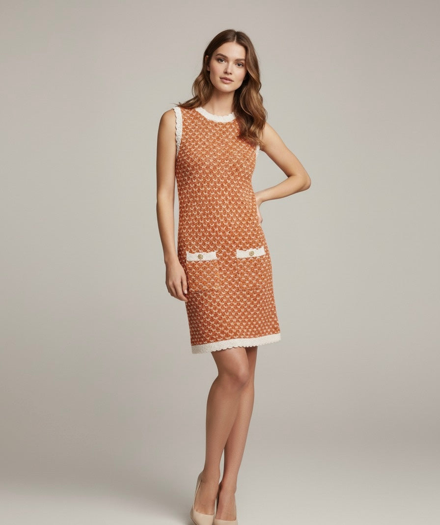 Vestido Aurora Tricô Texturizado - Elegância e conforto.