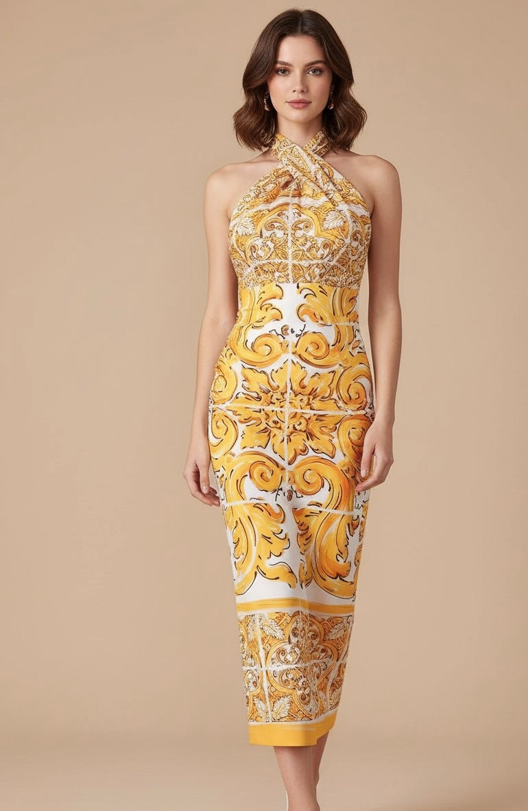 Vestido Midi Luxo – Elegante e Sofisticado