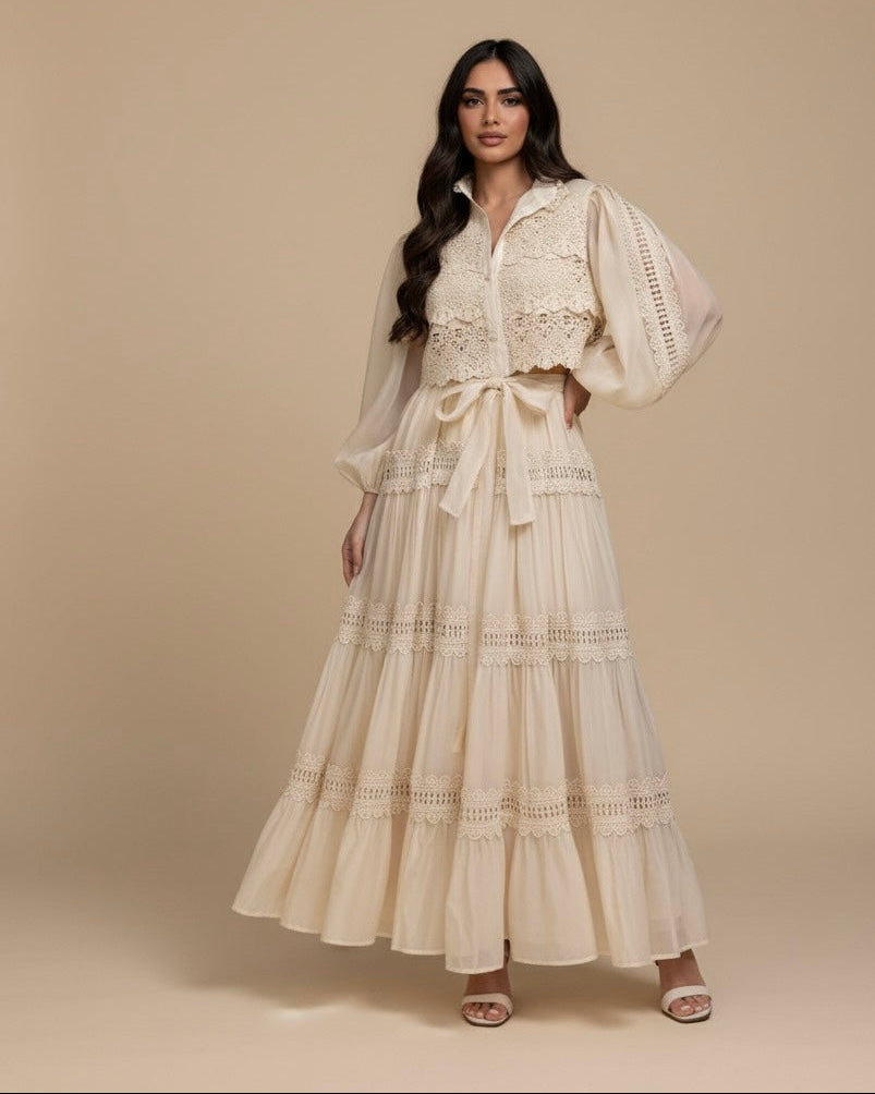 Vestido Lumière – Edição Exclusiva com Renda Bordada