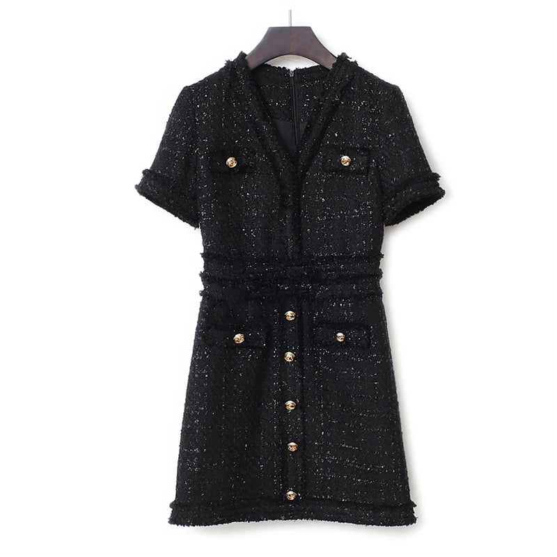 Vestido Tweed Sofisticado