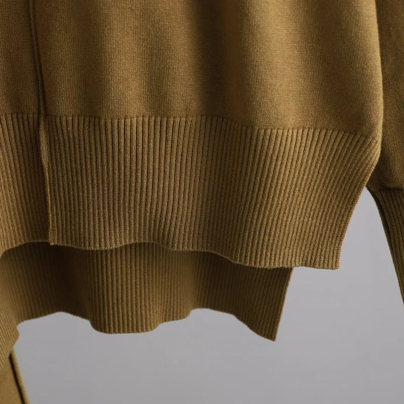 Conjunto Calça e Blusão de Tricô Inverno