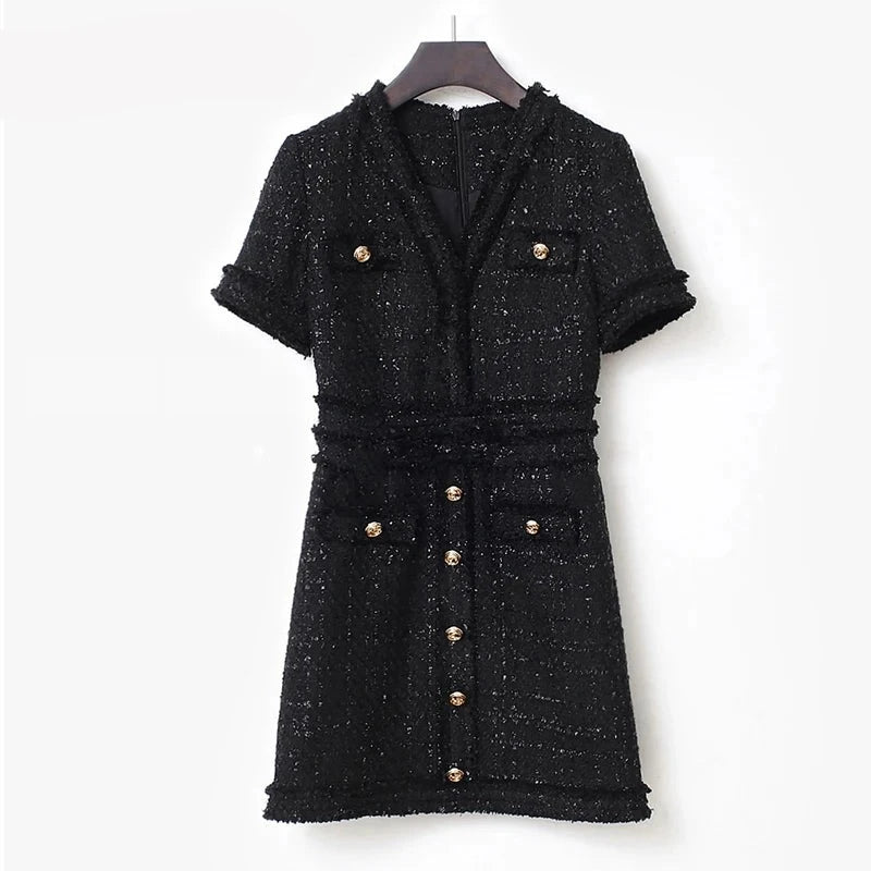 Vestido Tweed Sofisticado