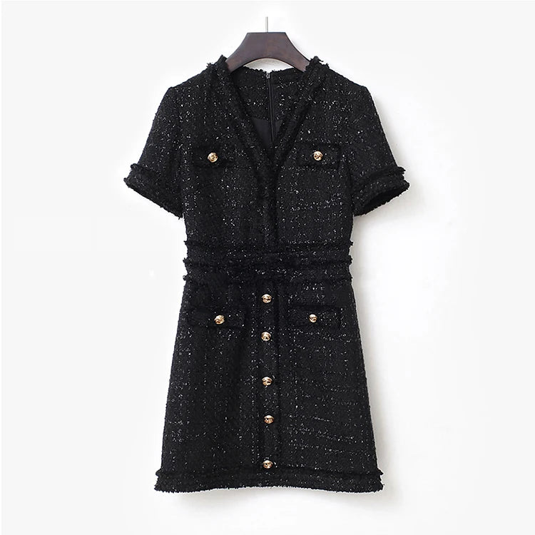 Vestido Tweed Sofisticado