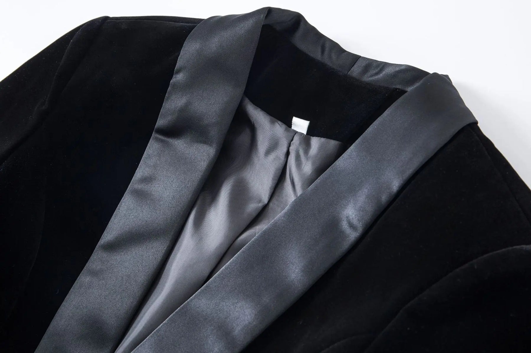 Blazer Veludo Com lapela em Cetim - Luxo