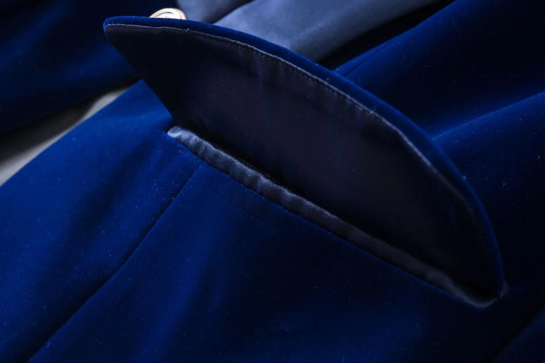 Blazer Veludo Com lapela em Cetim - Luxo
