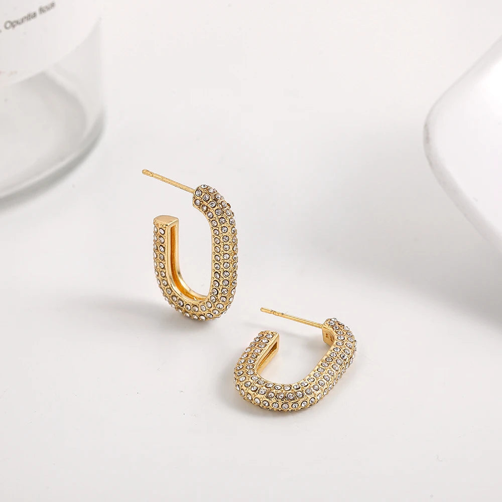 Brincos de Argola – Aço Inoxidável Banhado a Ouro