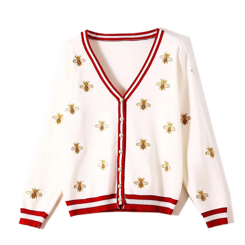 Cardigan Tricô Modal bordado
