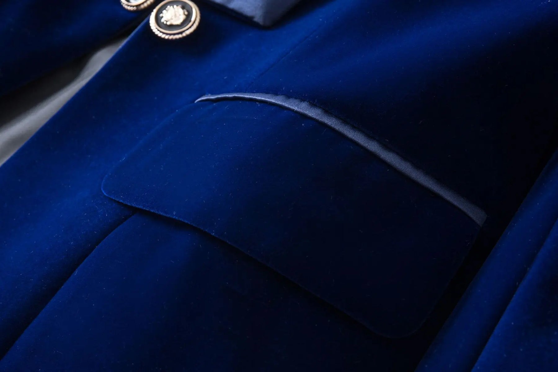 Blazer Veludo Com lapela em Cetim - Luxo