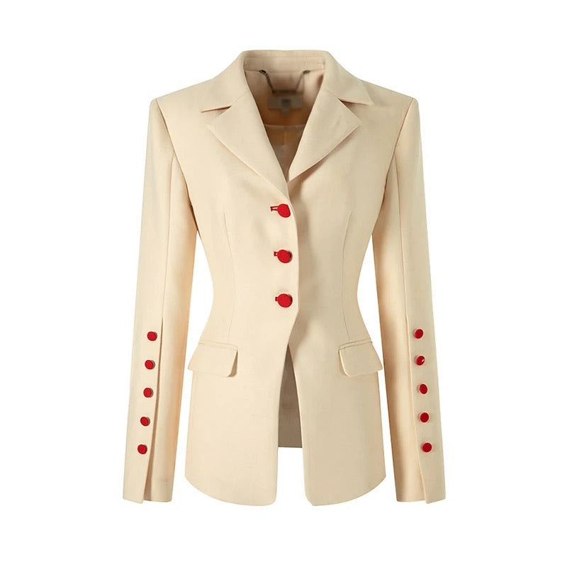 Conjunto Alfaiataria com detalhe botões elegante