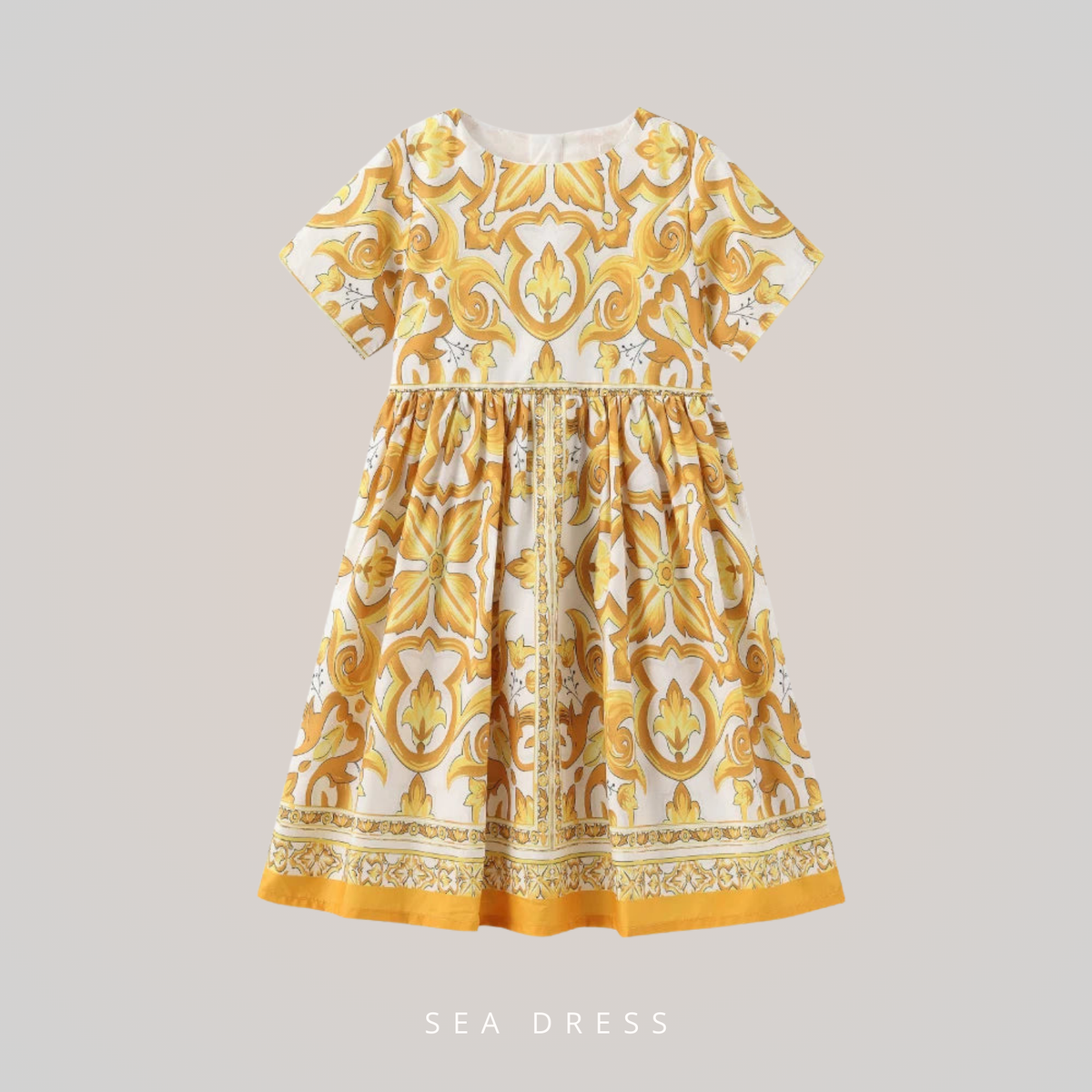 Vestido Infantil Estampado Dolce