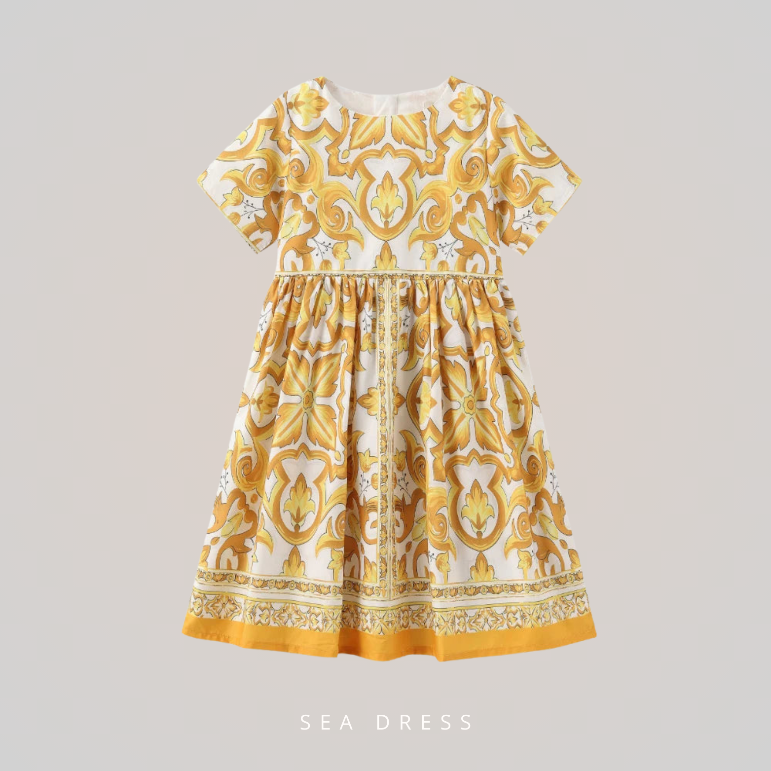 Vestido Infantil Estampado Dolce