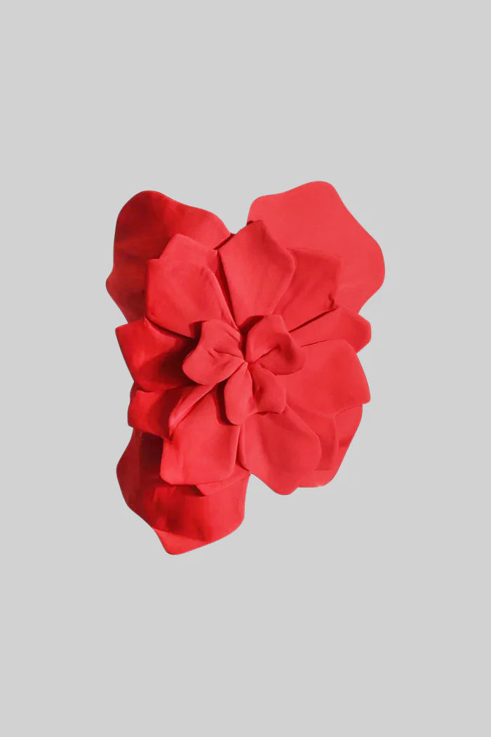 Corset com detalhes florais 3D