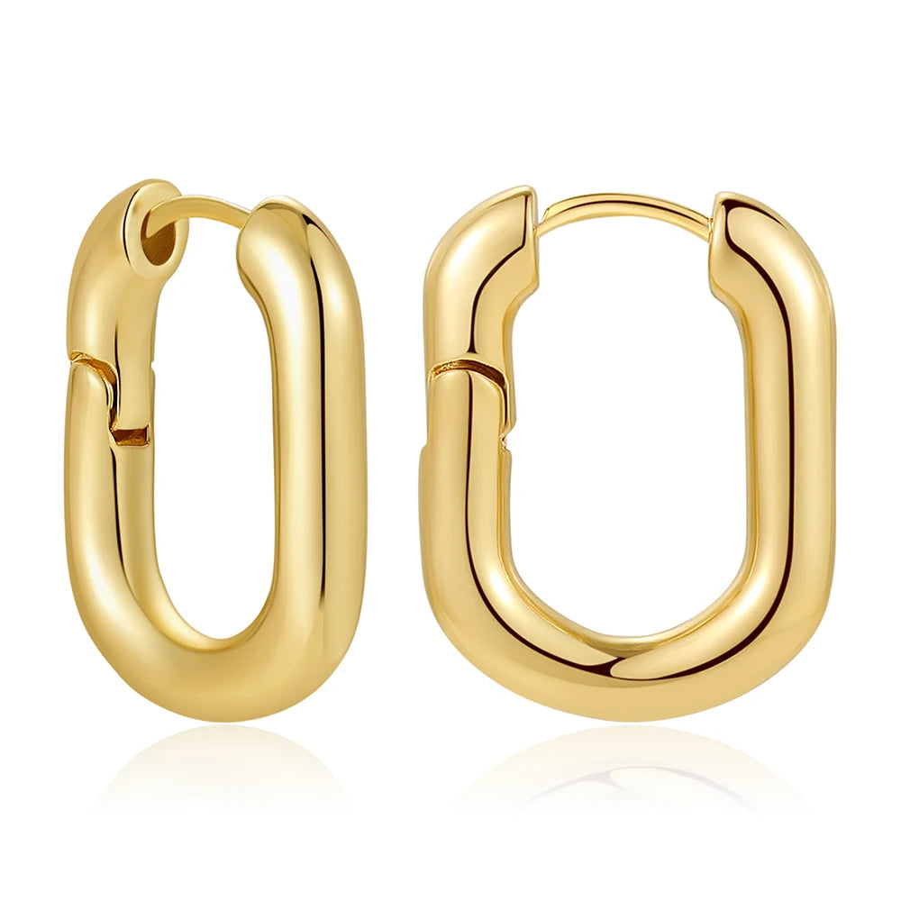 Brincos de Argola – Aço Inoxidável Banhado a Ouro