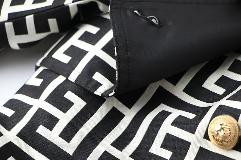 Trench Coat Luxo Tecido Estruturado - Monograma