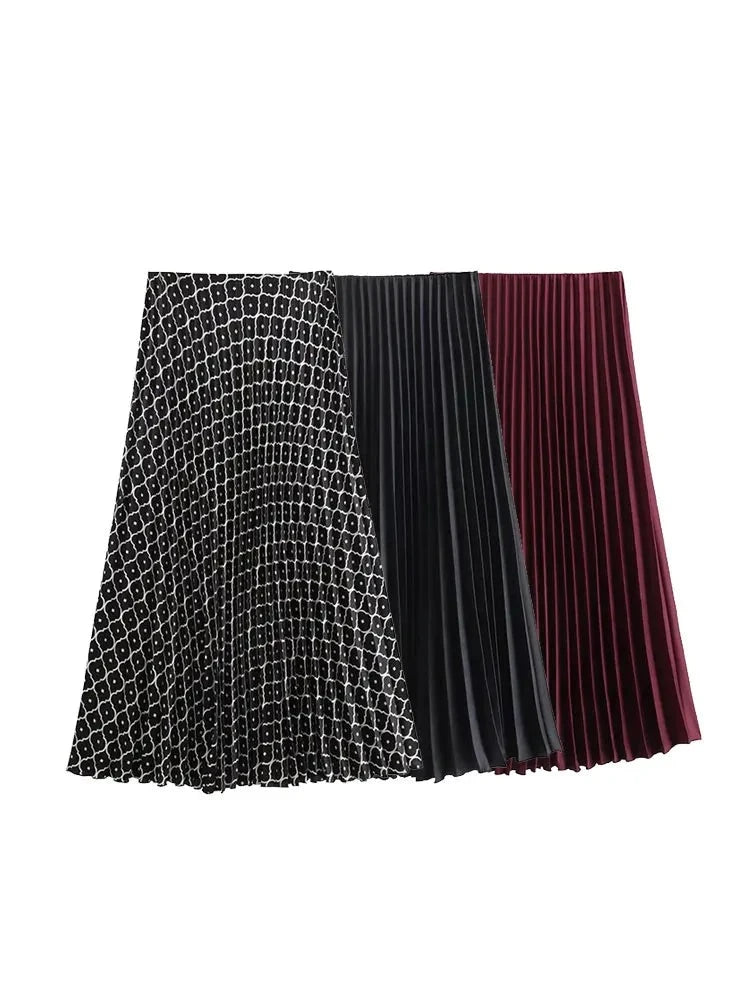 Saia Plissada Elegante Sofisticada