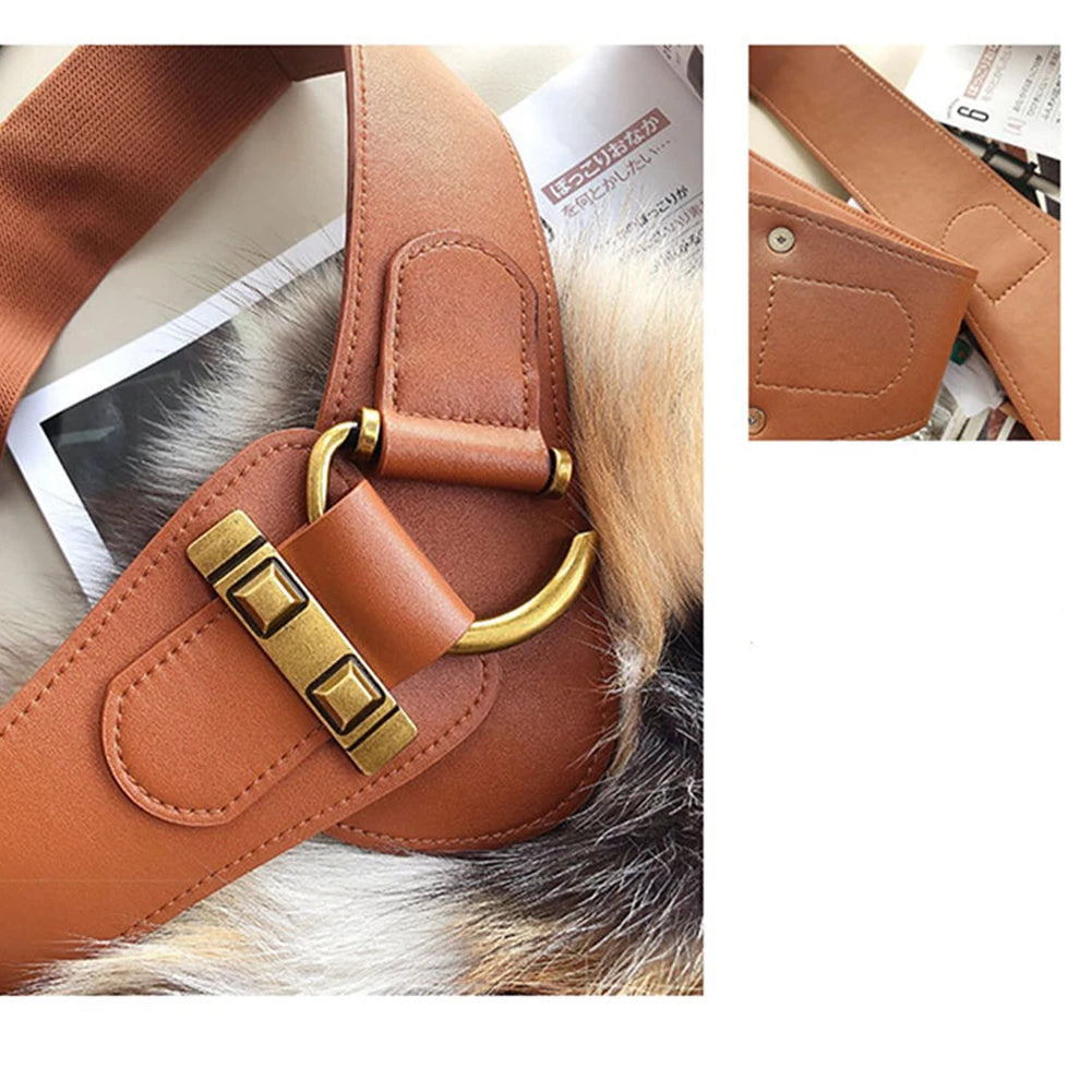Cinto Feminino de Couro com Fivela Dourada – Estilo e Sofisticação