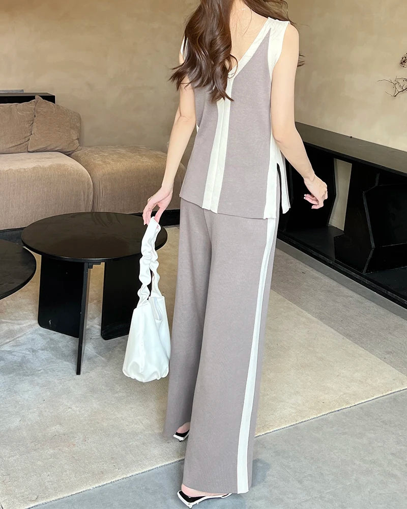 Conjunto calça e regata - Tricô de modal