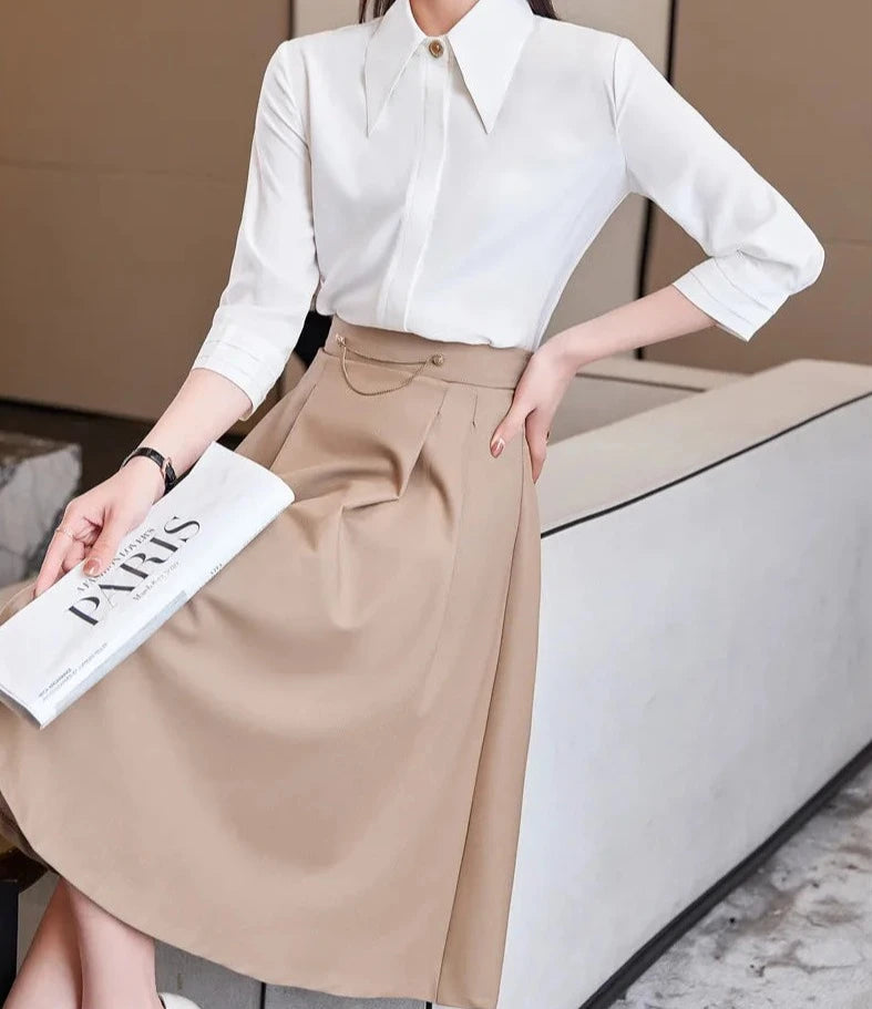 Conjunto saia e Camisa Alfaiataria Luxo