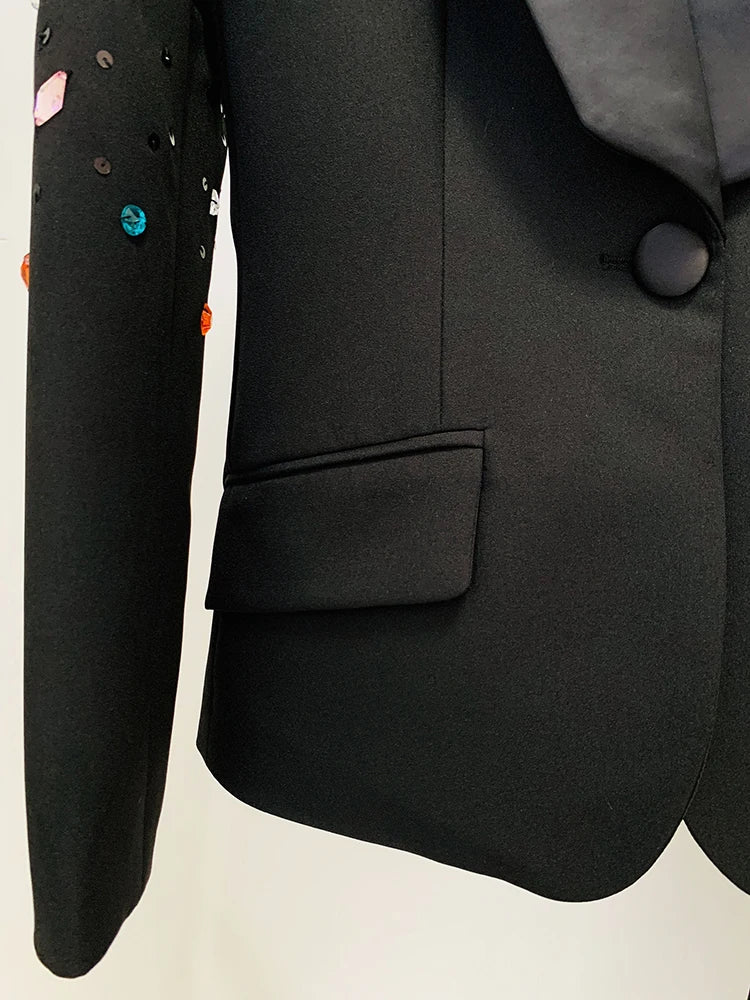 Blazer Bordado com cristais - Alta Costura