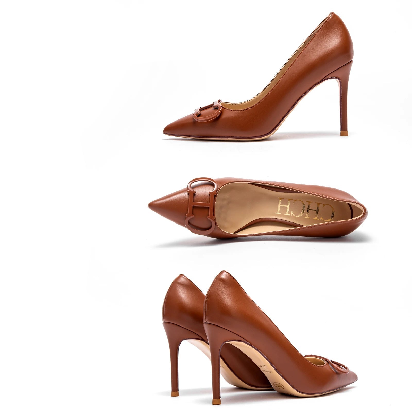 Scarpin CHCH Feminino com Salto Alto e Fivela Metálica – Elegância para Festas e Eventos