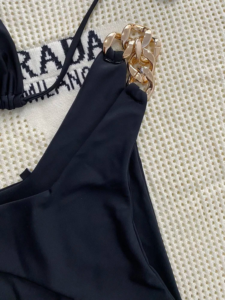 Biquíni Corrente Dourada - Elegância na Praia