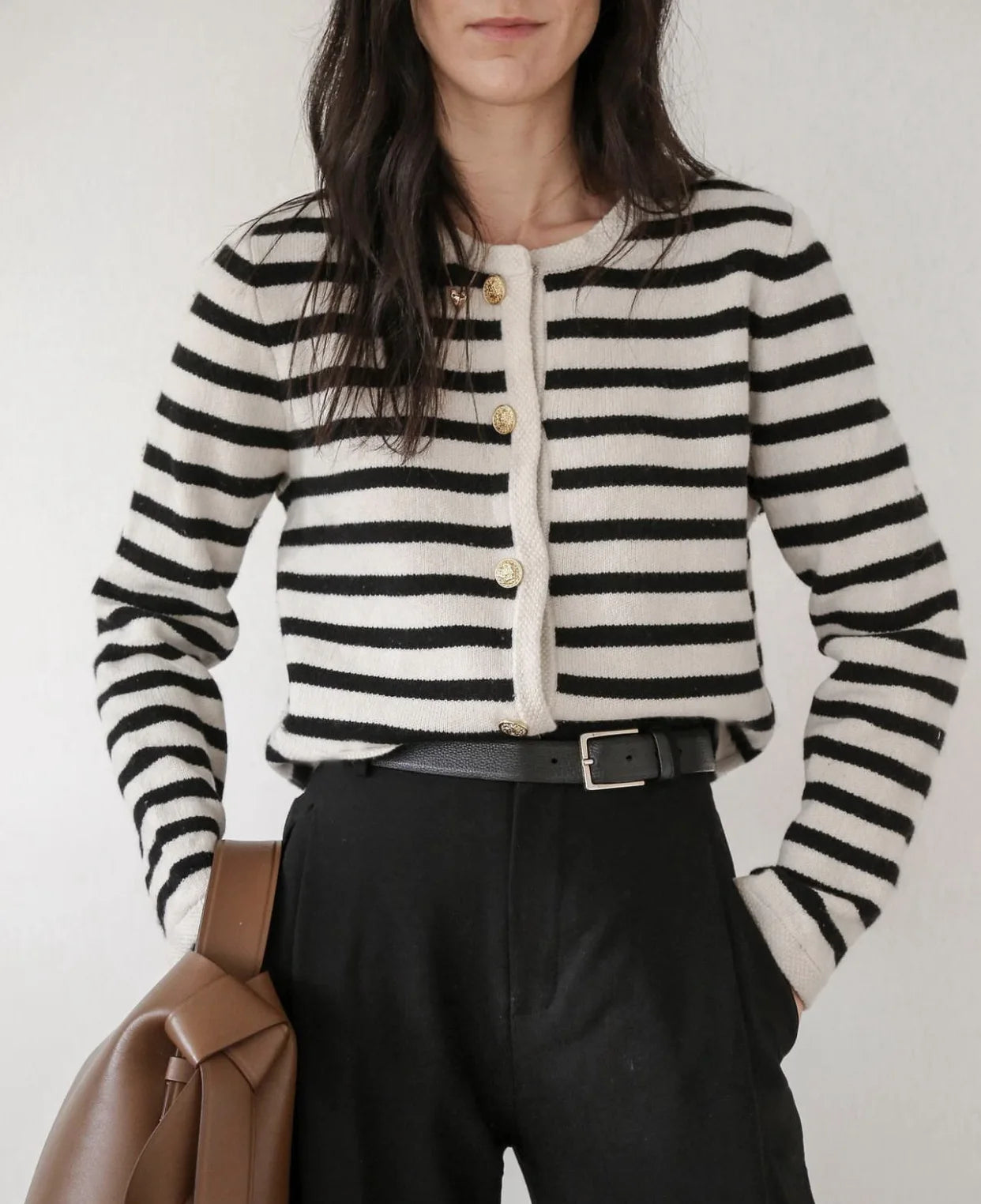Conjunto Cardigan e shots Tricô - elegante e Sofisticado