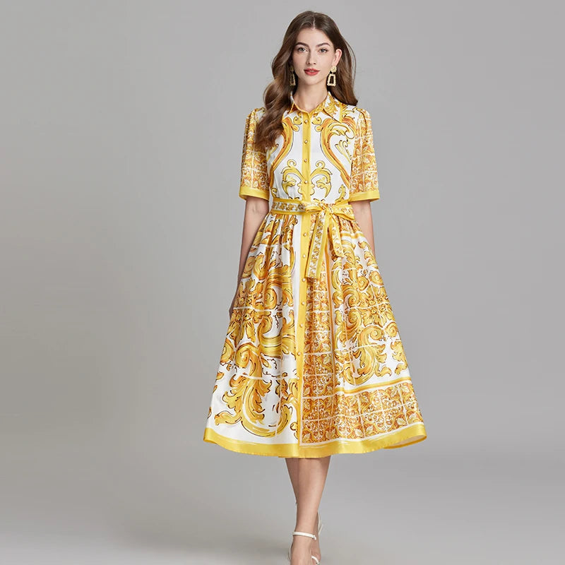 Vestido Estampa DG - Novidade