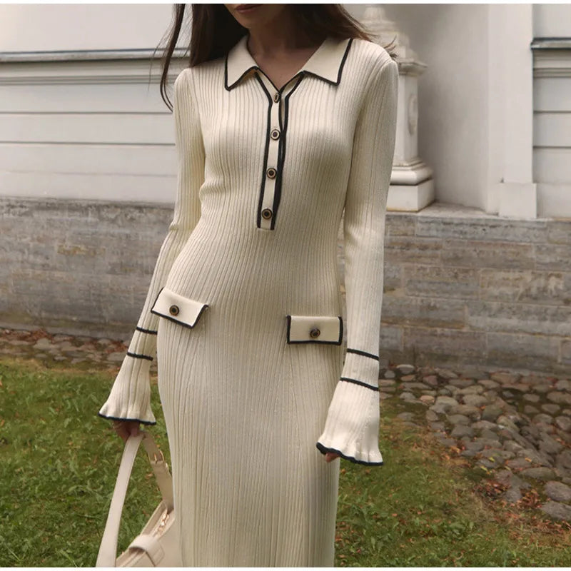 Vestido Tricô Detalhe manga - Novidade