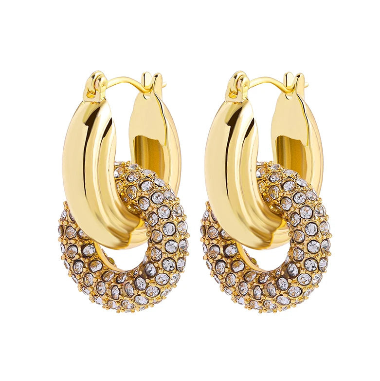 Brincos de Argola – Aço Inoxidável Banhado a Ouro