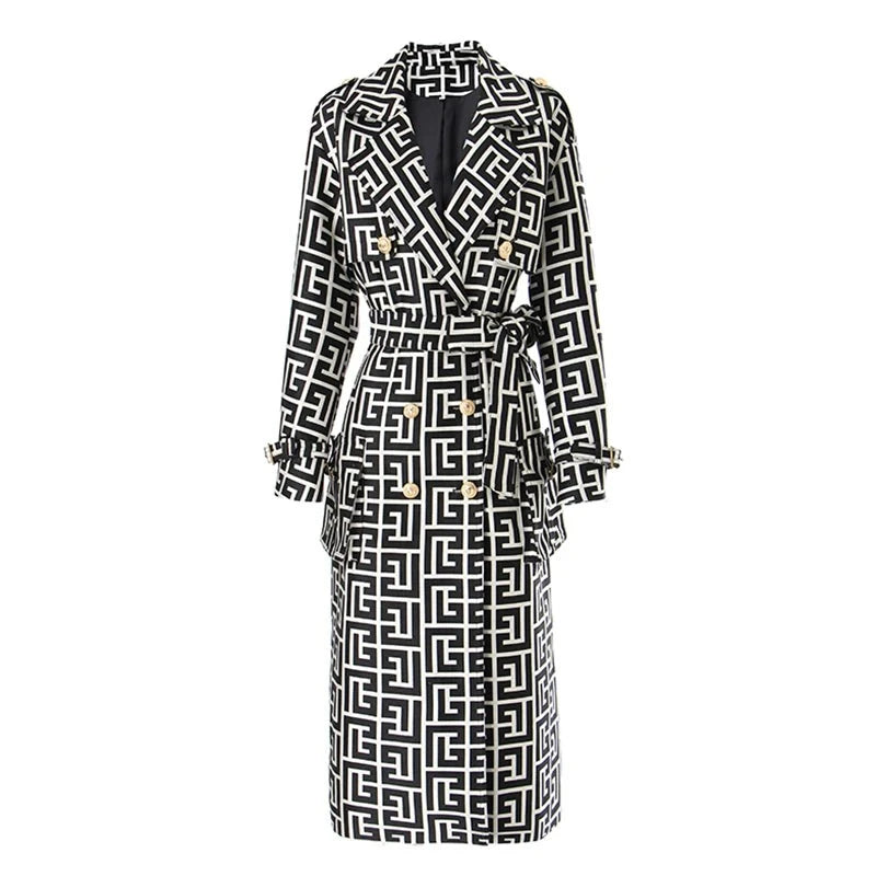 Trench Coat Luxo Tecido Estruturado - Monograma