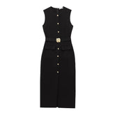 Vestido Midi com Cinto e Fenda – Elegância e Estilo em Cada Detalhe