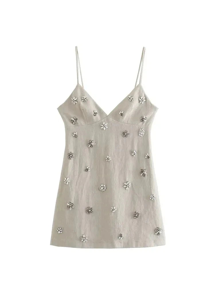 Vestido Linho bordado - Novidade