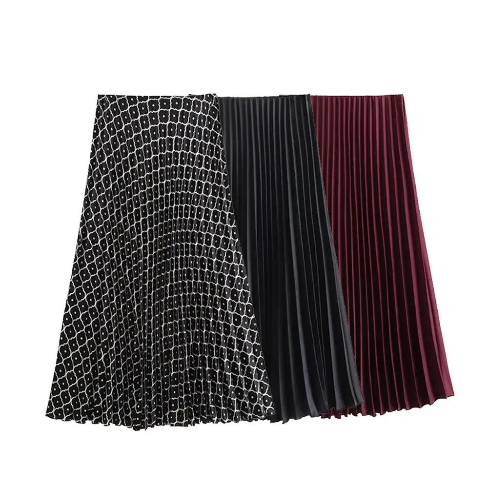 Saia Plissada Elegante Sofisticada