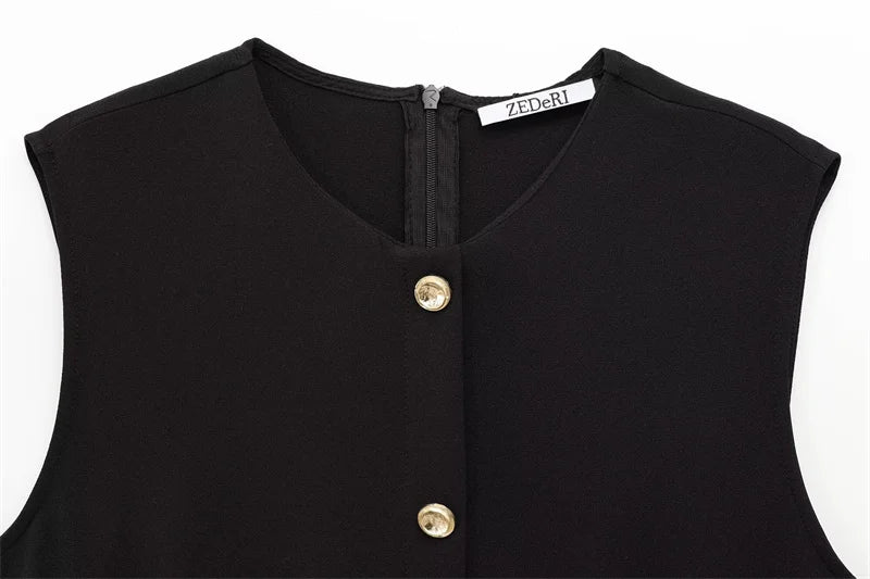 Vestido Midi sem Mangas – Elegância Casual