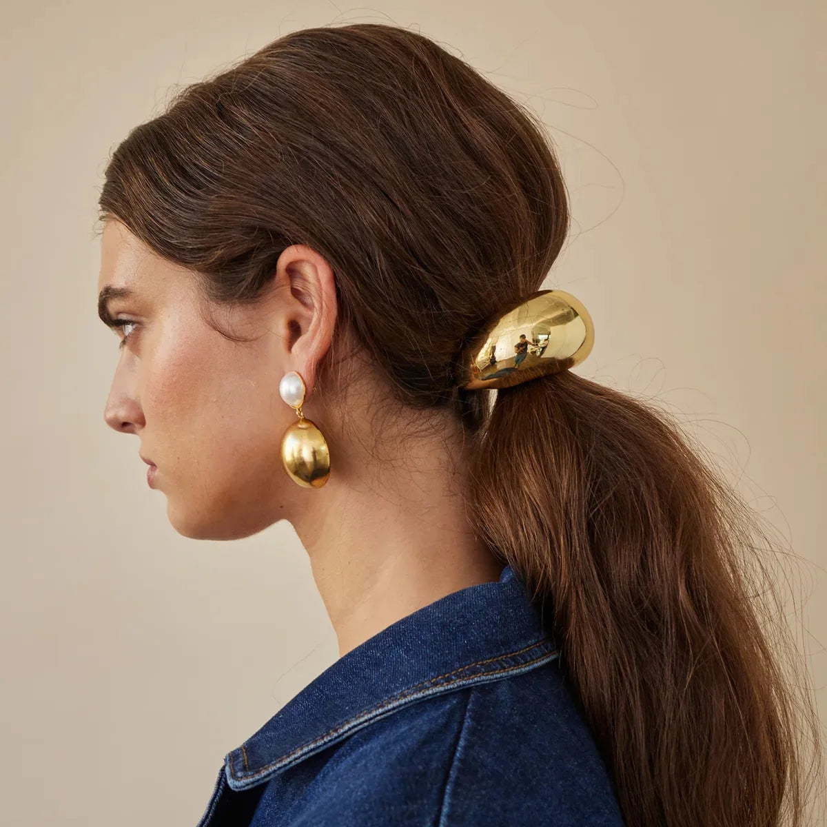 Elástico de Cabelo Vintage Feminino – Metal
