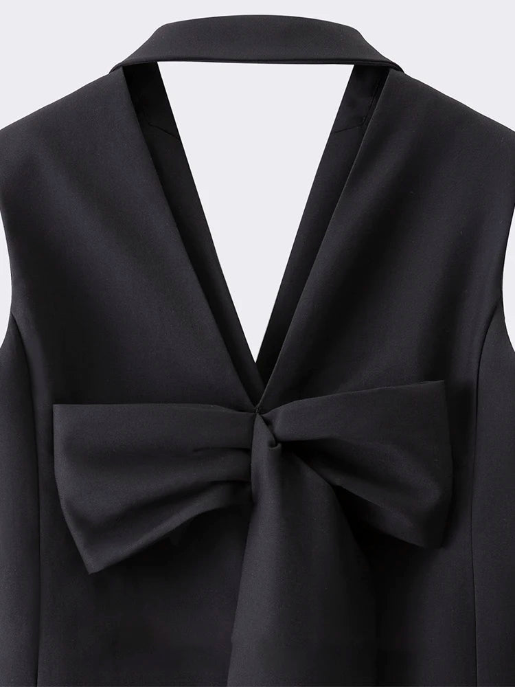 Vestido Com Laço Costas - Estruturado Alfaiataria