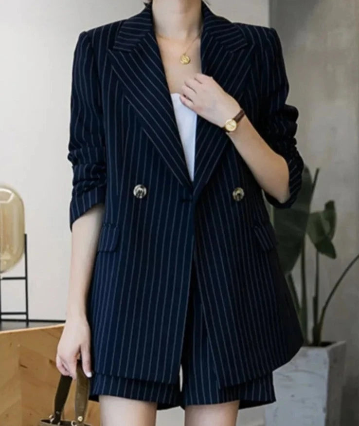 Conjunto Bermuda Risca Giz -  Alfaiataria