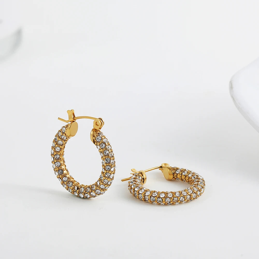 Brincos de Argola – Aço Inoxidável Banhado a Ouro