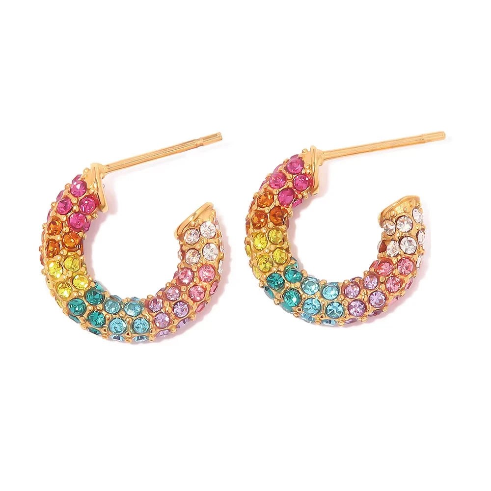 Brincos de Argola – Aço Inoxidável Banhado a Ouro