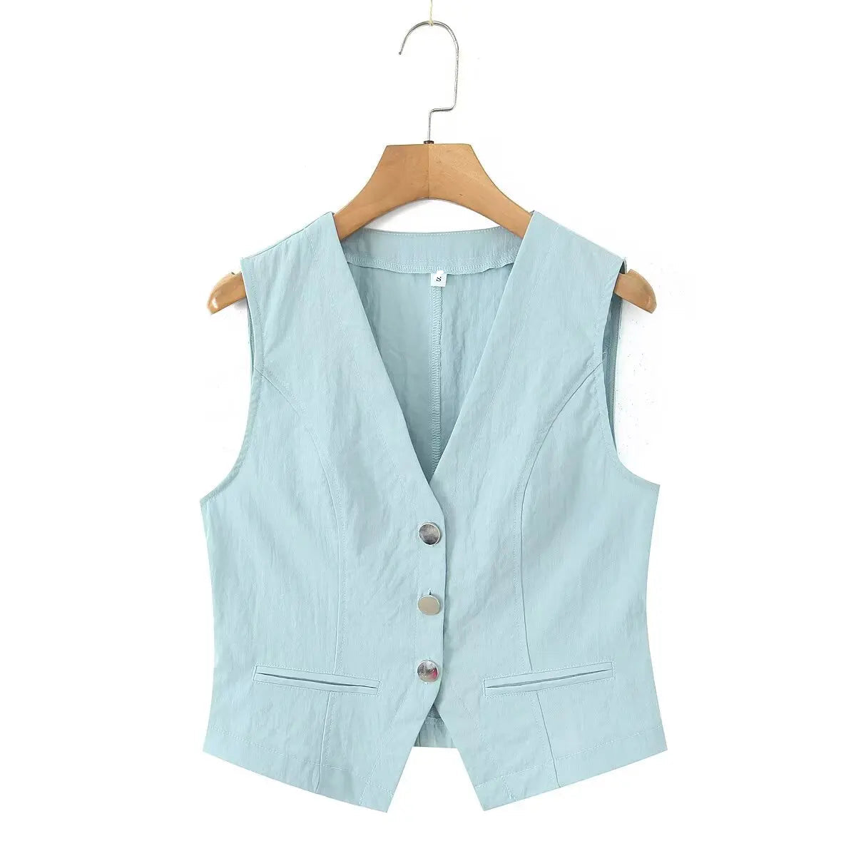 Conjunto – Colete Sem Mangas + Saia plissada com Bolsos