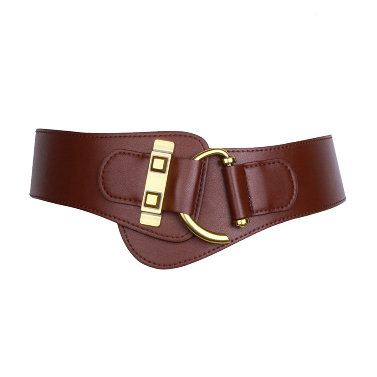 Cinto Feminino de Couro com Fivela Dourada – Estilo e Sofisticação