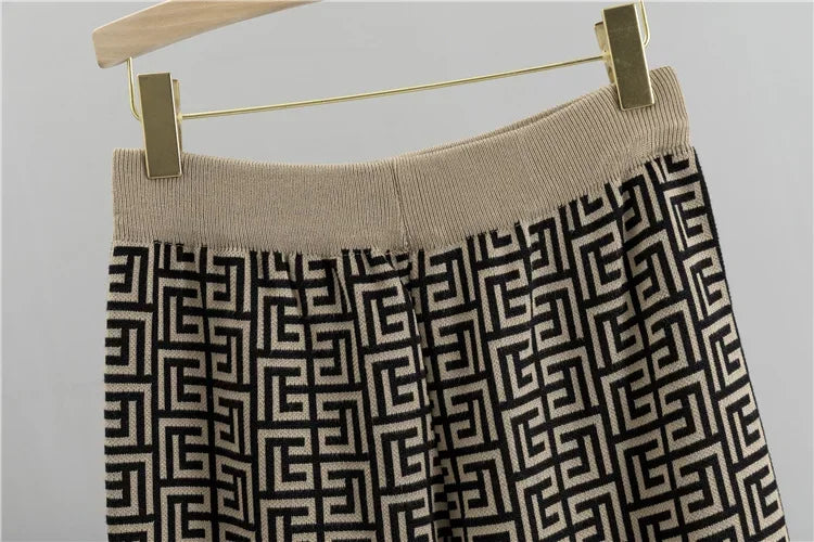 Conjunto Tres Peças Tricô - Novidade