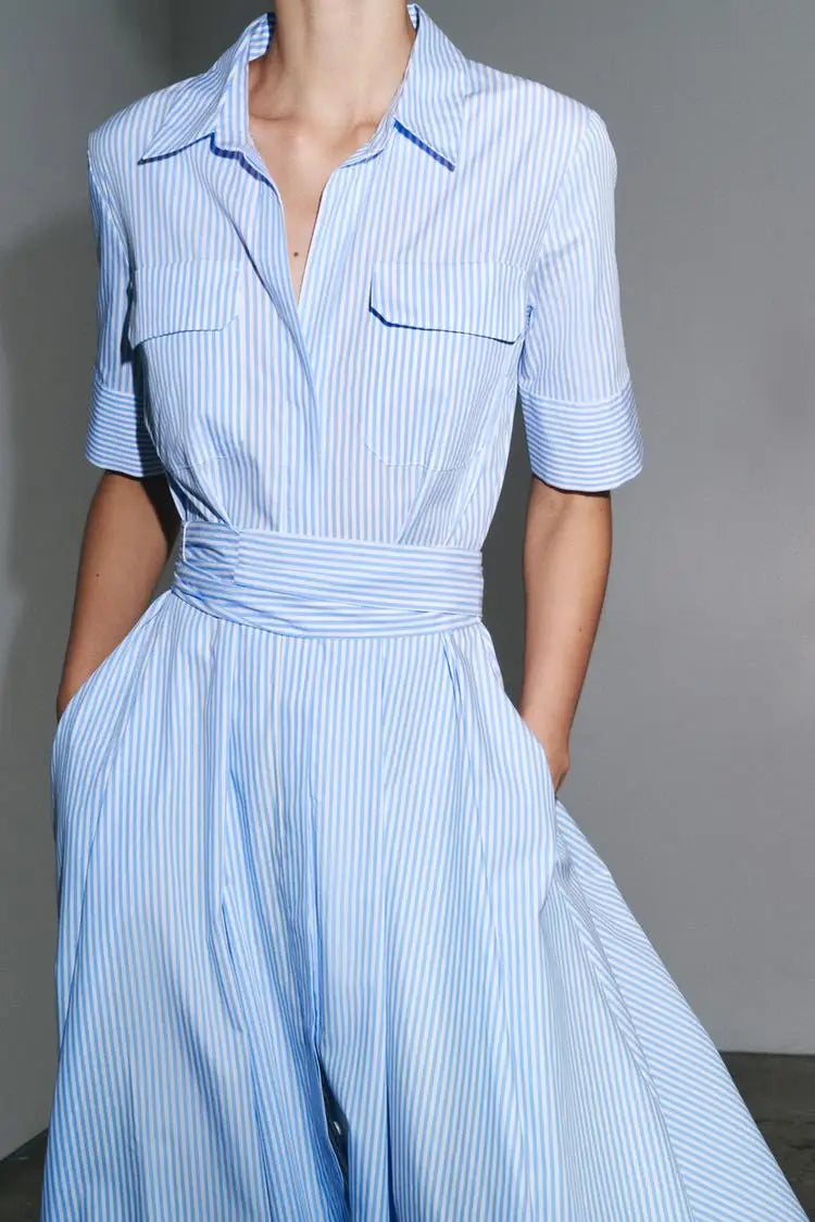 Vestido Belle com Laço na Cintura - Elegância e Sofisticação