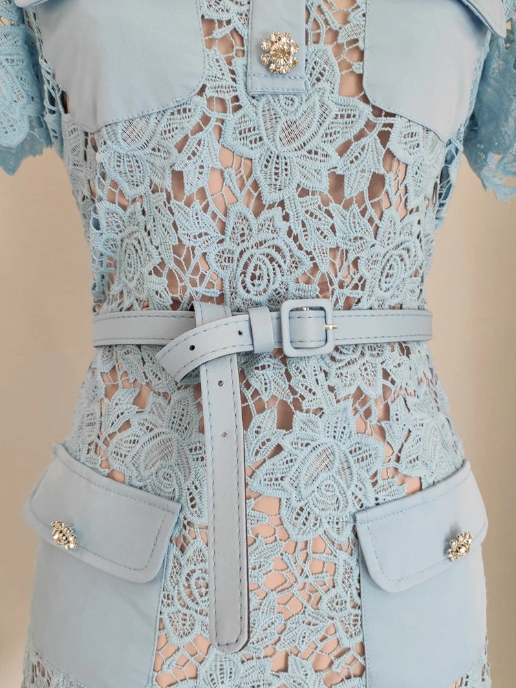 Vestido Renda Luxo - com cinto