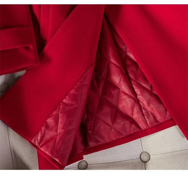 Sobretudo Botão Duplo Com bolsos