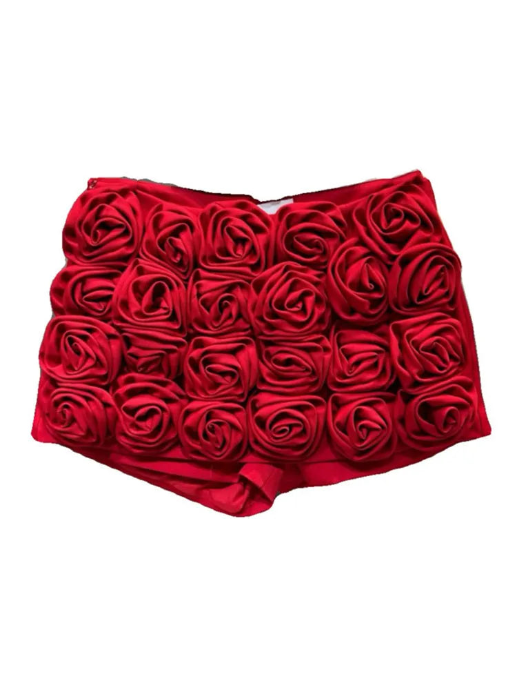 Saia Com Aplicação em rosas bordadas - Alfaiataria