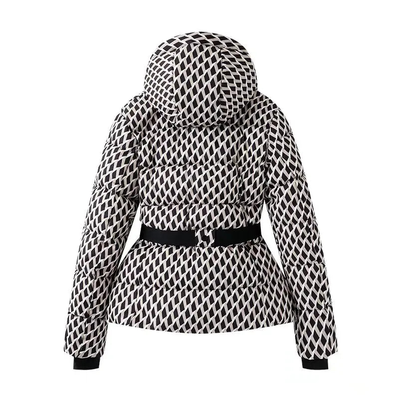 Parka Feminina com Cinto e Gola Alta – Luxo e Conforto para o Inverno